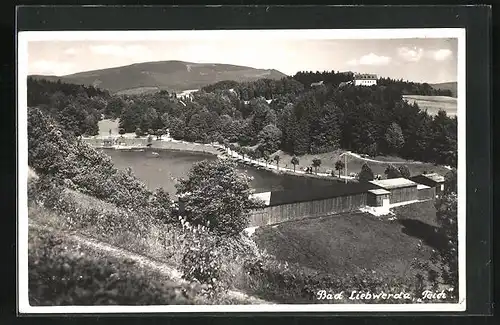 Foto-AK Bad Liebwerda / Lazne Libverda, Teich