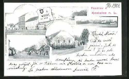 AK Kostelec n. L., Namesti, Strassenpartie
