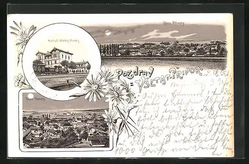 Lithographie Vsetatý-Privory, Nadrazi, Celkový pohled