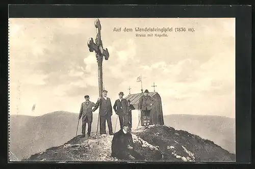 AK Gipfelkreuz auf dem Wendelsteingipfel mit Kapelle