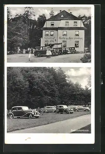 AK Rednitzhembach, Gasthof Kuhr`scher Keller, Parkplatz