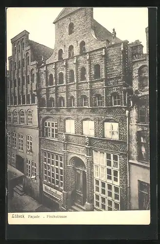 AK Lübeck, Facade in der Fischstrasse