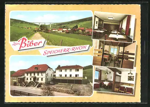 AK Speicherz /Rhön, Gasthof zum Biber, Ortsansicht