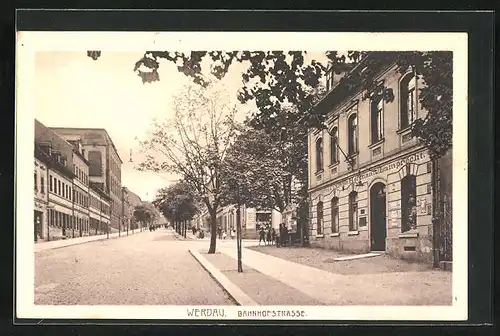 AK Werdau, Konditorei & Café von Hermann Lamprecht in der Bahnhofstrasse