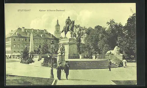 AK Stuttgart, Kaiser Wilhelm-Denkmal