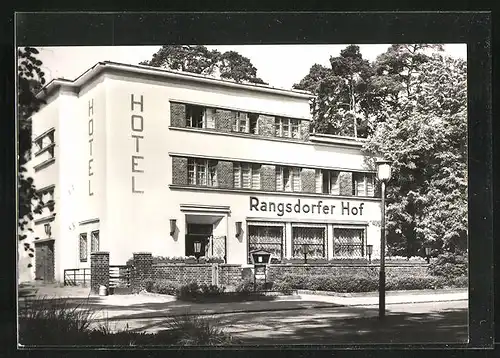 AK Rangsdorf, Hotel Rangsdorfer Hof, Goethestrasse 1