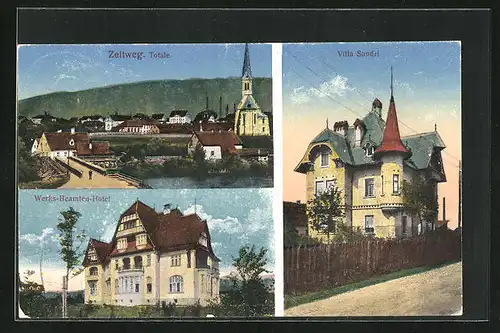 AK Zeltweg, Werks-Beamten-Hotel, Villa Sandri, Totalansicht