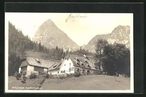 AK Radmer, Forsthaus gegen die Berge