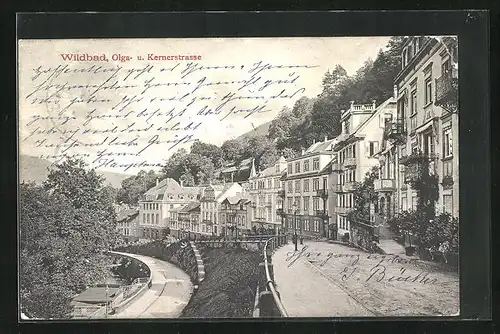 AK Wildbad, Olga- u. Kernerstrasse