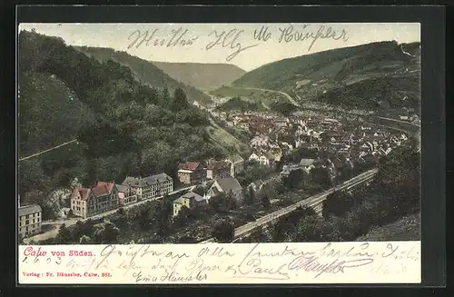 AK Calw, Ortsansicht von Süden