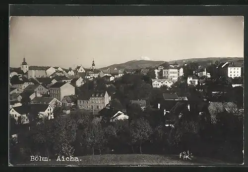 AK Böhm. Aicha, Panorama mit Kirche
