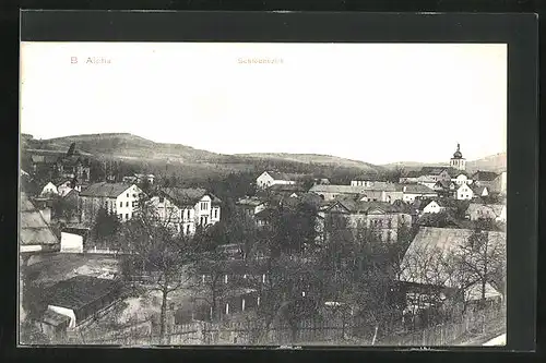 AK Böhm. Aicha, Ortspartie mit Schlossbezirk