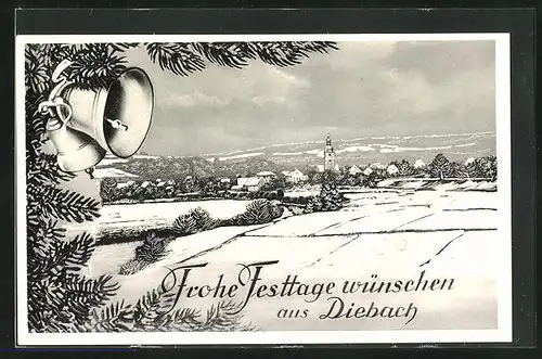 AK Diebach /Ufr., Panorama im Winter