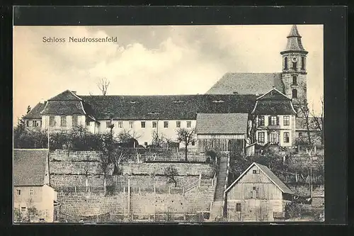 AK Neudrossenfeld, Ortspartie mit Schloss