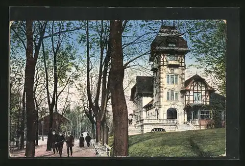 AK Hof i. B., Restaurant Theresienstein