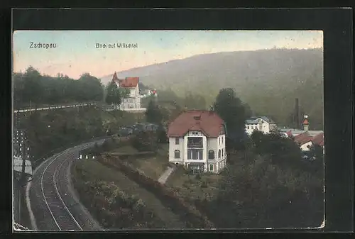 AK Zschopau, Blick auf Wilischtal