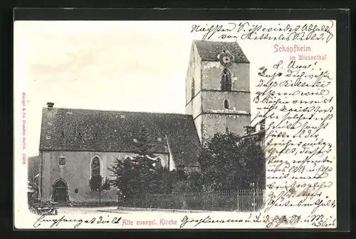 AK Schopfheim im Wiesenthal, Alte evangelische Kirche