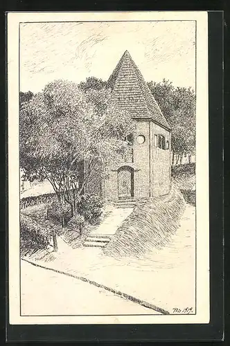 Künstler-AK Havelberg, St. Annenkapelle