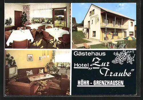 AK Höhr-Grenzhausen, Hotel Zur Traube, Beethovenstrasse 4, Innenansichten