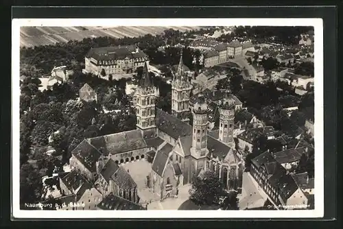 AK Naumburg a. d. Saale, Teilansicht mit Kirche