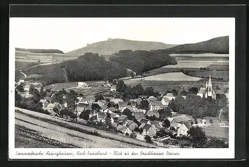 AK Assinghausen /Hoch-Sauerland, Blick zur den Bruchhauser Steinen