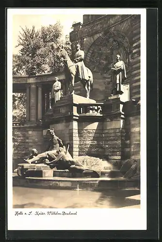 AK Halle a. S., Kaiser Wilhelm-Denkmal