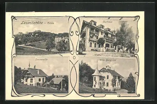 AK Lassnitzhöhe, Kurhaus, Villa Bergfried, Sonnenvilla