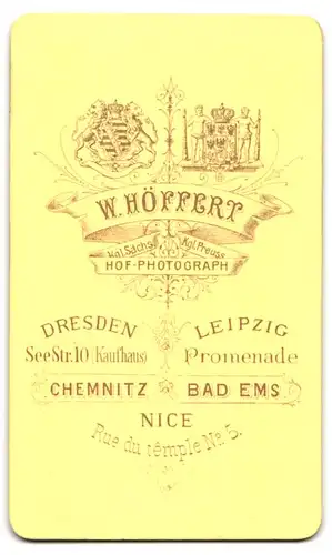 Fotografie W. Höffert, Dresden, Seestrasse 10, Bürgerlicher Mann mit Kneifer