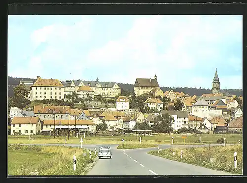 AK Burgkunstadt /Ofr., Panoramablick von einer Landstrasse auf die Ortschaft