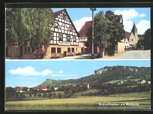 AK Schlaifhausen am Walberla, Gasthaus Kroder, Ortsansicht