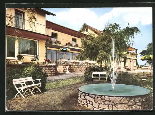 AK Pfaben im Steinwald, Berggasthof Zrenner, Garten