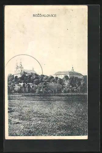 AK Rozdalovice, Blick auf Schloss