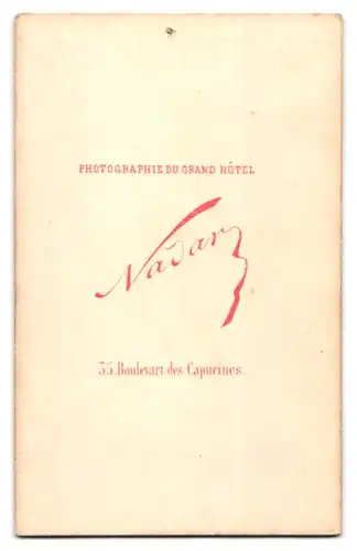 Fotografie Atelier Nadar, Paris, 35 Boulevard des Capucines, Portrait Baronin de Systas