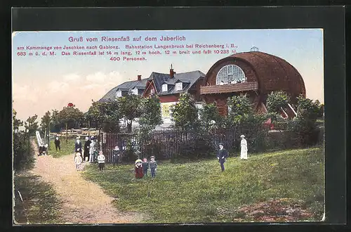 AK Langenbruck, Gasthaus Riesenfass auf dem Jaberlich