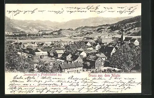 AK Immenstadt /Allgäu, Teilansicht von Friedrichsbad aus