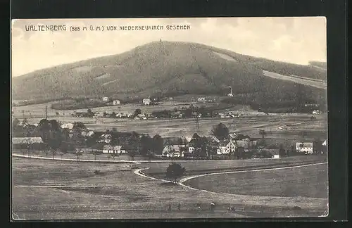 AK Valtenberg, Teilansicht von Niederneukirch gesehen