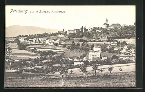 AK Friedberg, Teilansicht mit Kirche