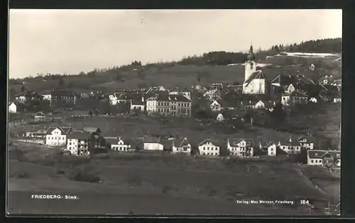 AK Friedberg, Teilansicht mit Kirche