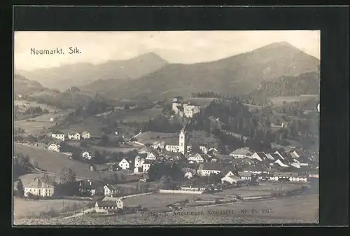 AK Neumarkt, Teilansicht mit Kirche