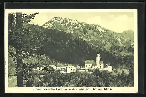 AK Radmer a. d. Stube bei Hieflau, Teilansicht mit Kirche