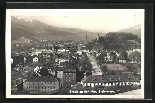 AK Bruck an der Mur, Teilansicht mit Strassenpartie