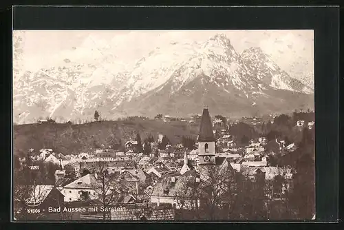 AK Bad Aussee, Ortsansicht mit Sarstein