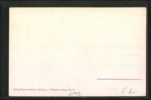 Künstler-AK Edward Theodore Compton: Zell am See, Blick von Thumersbach auf den Ort und das Kitzsteinhorn