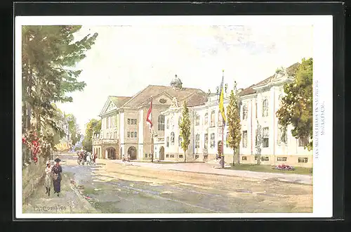 Künstler-AK Edward Theodore Compton: Salzburg, Das Mozarthaus Mozarteum