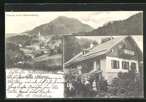 AK Dürrnberg, Gasthaus Landhaus Achleitner, Totalansicht