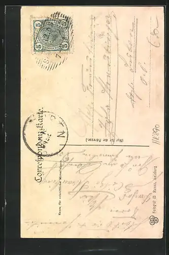 AK Saalfelden, Gasthof zur Post, Ortsansicht