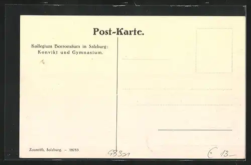 AK Salzburg, Kollegium Borromäum, Konvikt und Gymnasium