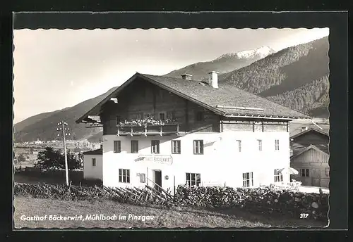 AK Mühlbach im Pinzgau, Gasthof Bäckerwirt