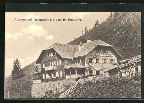 AK Bruck /Grossglocknerstrasse, Alpengasthof Trauneralpe im Ferleitental