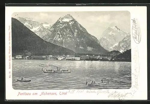 AK Pertisau /Achensee, Autograph von Prinz Alfons von Bayern